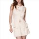 thumbnail image 1 of Conjuntos de Verano de 2 Piezas para Mujer, Sin Mangas, con Cuello en V, Abotonado, Chaleco y Pantalones Cortos con Bolsillos Albaricoque M, 1 of 6