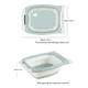 thumbnail image 4 of Tabla de cortar, tabla de cortar plegable con colador, cesta multifuncional para lavar verduras en la cocina, tina para platos A, 4 of 8