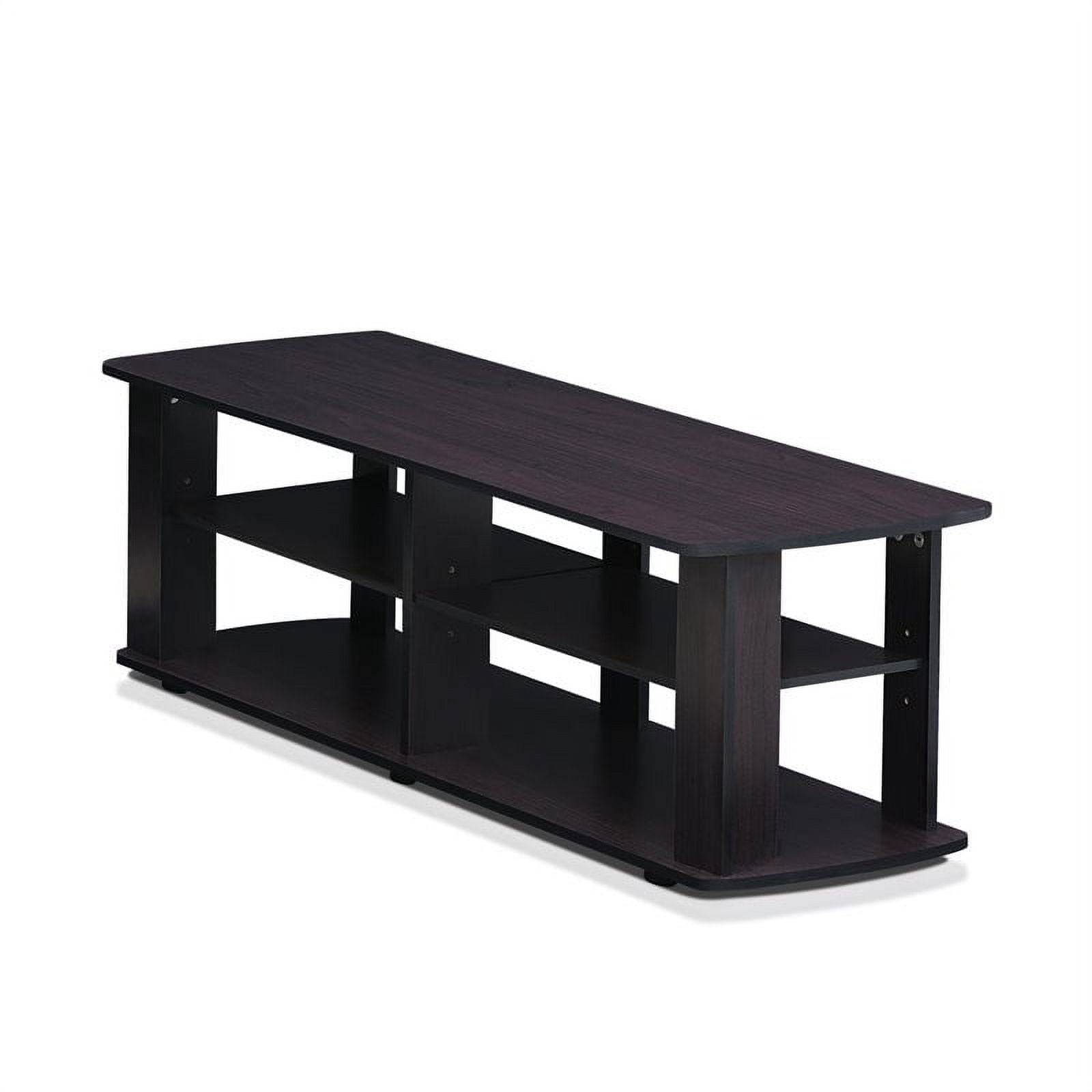 Furinno 11191DWN THE Entertainment Center TV Stand, Dark Walnut