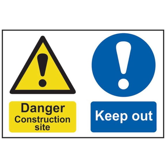 Scan - Danger Construction Site Keep Out - PVC 600 x 400mm