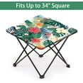 thumbnail image 6 of Square Fitted Tablecloth with Elastic Edge Tropical Palm Leaves Card Table Cover Outdoor Square Wipeable Card Table Tablecloth for Indoor Kitchen Decor, 6 of 6