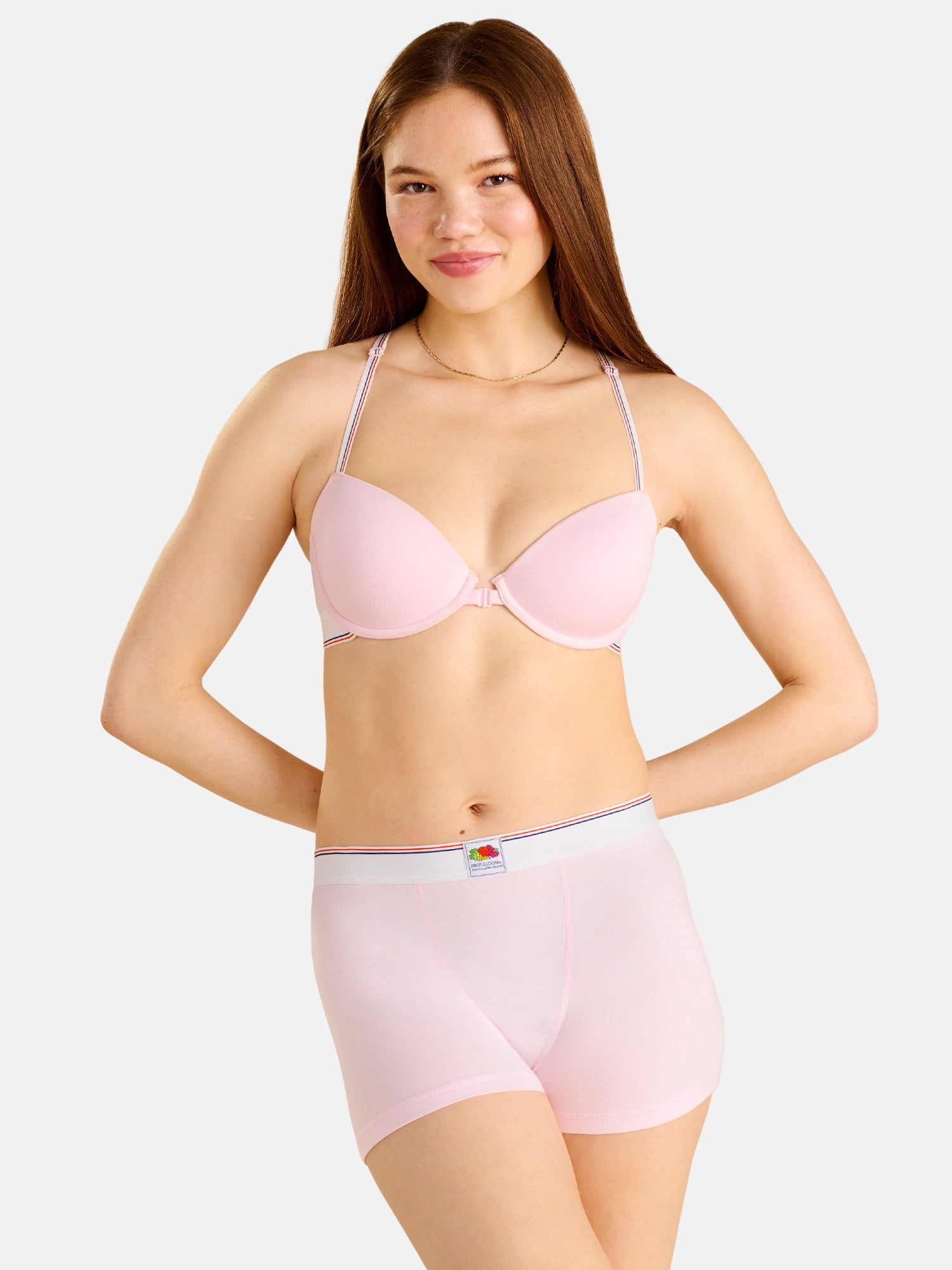 Fresh by Fruit of the Loom Women's Cotton Front Close Racerback T-Shirt Bra, Size XS-XXL