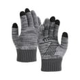 thumbnail image 2 of Men's Women's Thermal Knitted Gloves, Thick Fleece Lined Winter Gloves for Cycling & Outdoor Activities, Cold Weather Five-Finger Design, One Size, 2 of 3