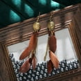 thumbnail image 4 of K-KED Colorful Chain Tassel Earrings Bohemian Feather Ornaments Long Earrings-DC1485-5, 4 of 9