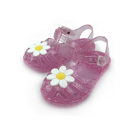 

Woobling Kids Comfort Buckles Flat Sandals Party Lightweight Ankle Strap Dress Sandal Holiday Casual Closed Toe Shoes