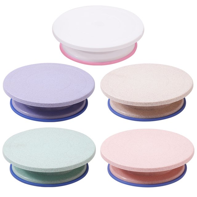 Mesa giratoria de plástico para decorar tartas, mesa giratoria de plástico para decorar tartas, crema giratoria para decorar, banco de trabajo, utensilios para hornear