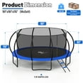 thumbnail image 4 of Betisef 16 FT Recreational Trampoline W/ Safety Enclosure Net – Indoor & Outdoor Use, Round Trampoline For Kids Blue, 4 of 10