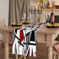 thumbnail image 2 of Table Runners 72 Inches Long Dress Scarves, Red Black Geometric Farmhouse Kitchen/Dining Table Runner, Coffee Tablerunners, Abstract Art Modern Line 14x72 Inch, 2 of 9