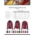 thumbnail image 2 of MixMatchy Women's Solid Basic Long Sleeve Zip Up Fleece Jacket, 2 of 5