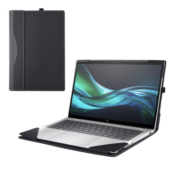 Laptop Case Cover Only for HP Elite x360 1040 G11 2-in-1 14" Notebook PC 2024~2025 (NOT Working with Other Models). PU Leather Shell Notebook Sleeve(Black)