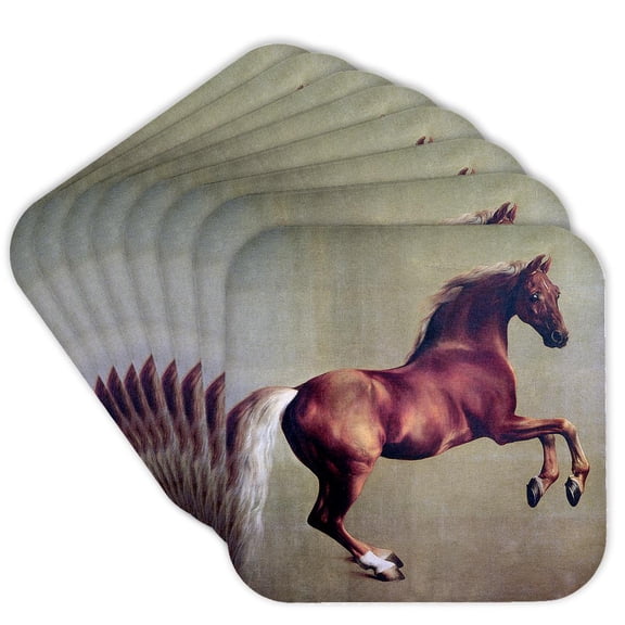 3drose, Whistlejacket by George Stubbs, Set of 8 Coasters - Soft