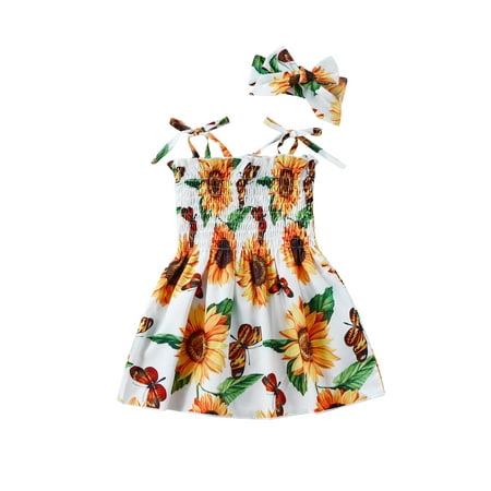 

Newborn Baby Girls Dress Set 2pcs Tie-dye Watermelon Flower Print Sleeveless Princess Dress+Headwear