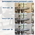 thumbnail image 3 of 47 Inch Round Dining Table for 4-6 People, Farmhouse Wood Circle Kitchen Table with Cross Base - Table Only - Black, 3 of 10