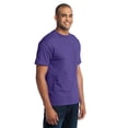 thumbnail image 4 of Port & Co Adult Male Men Plain Short Sleeves T-Shirt Purple 2X-Large, 4 of 6