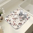 thumbnail image 4 of Yayeee Dish Drying Mat for Kitchen Counter 18" x 24" Microfiber Super Absorbent Coffee Decorative Pad, Floral Plaid, 4 of 9