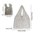 thumbnail image 2 of Bomd Reusable Shrink Grocery Bags, Colorful Flower Pattern Shopping Tote Bag, Portable Eco Handbag Multifunctional Storage Bag for Groceries Travel Beach Outdoor Daily Use Green, 2 of 6