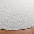 thumbnail image 4 of SAFAVIEH Braided Rishika Solid Machine Washable Reversible Area Rug, Silver/Grey, 6' x 8' Oval, 4 of 12