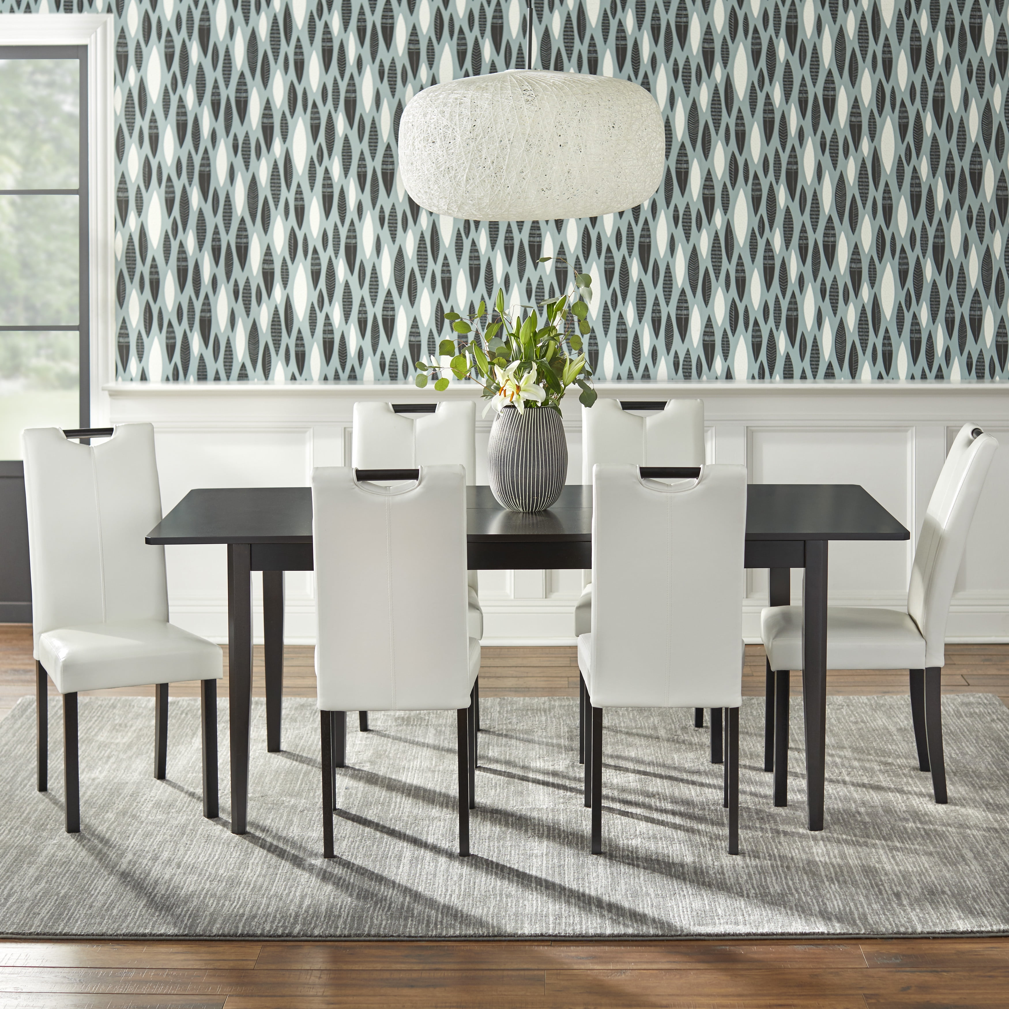 TMS Tilo 75" Indoor Butterfly-Leaf Dining Table, Wenge