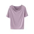 thumbnail image 4 of WRKEKC Trendy Tops for Women, Womens Dressy Casual T-Shirts, Summer Short Sleeve Shirts for Women, Summer Blouses for Women Short Sleeve Round Neck Top/Shirt Beach Vacation Clothes, 4 of 6