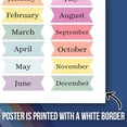 thumbnail image 2 of Months of the Year Poster - Colorful Monthly Names Print - Educational Wall Art for Preschool Kindergarten Back to School (Unframed), 2 of 4