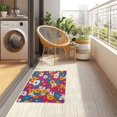 thumbnail image 4 of Yayeee Doormat for Inside 20"x32" Absorbent Low-Profile Washable Non-Slip Rubber Backed Entryway Rug, Red Whimsical Floral, 4 of 8