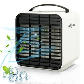 Portable Air Conditioner, Personal Space Air Cooler, Air Fan with 3 Speeds Mini Cooling Fan with LED Light for Bedroom, Home, Office, Camping