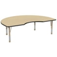 thumbnail image 1 of ECR4Kids 48in x 72in Kidney Everyday T-Mold Adjustable Activity Table Maple/Black/Sand - Chunky Leg, 1 of 3