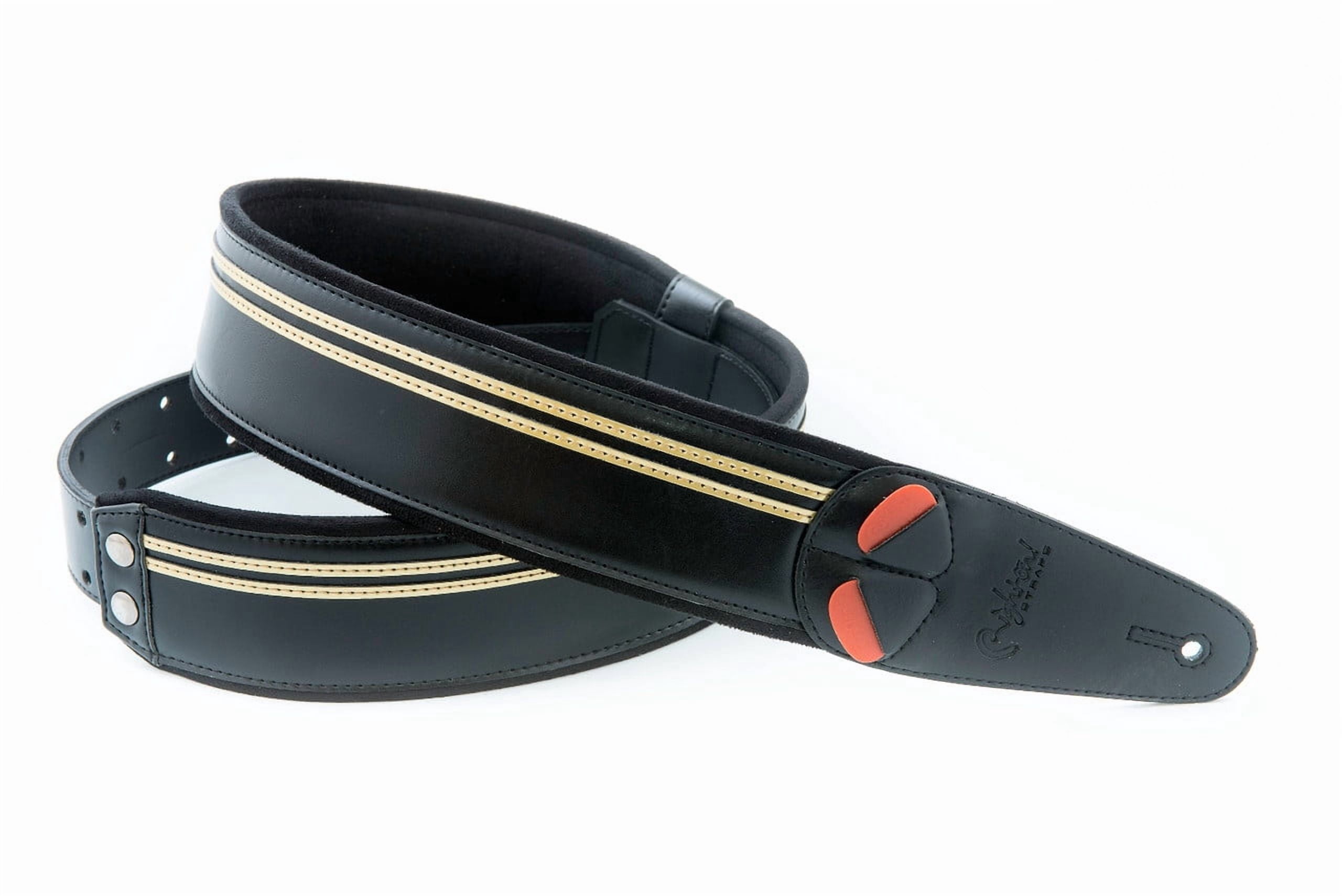 RightOn! Straps Mojo Collection Race-60 Guitar & Bass Strap made with Vegan Leather – Stylish and Comfortable - JPS
