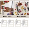 thumbnail image 5 of Farmhouse Rooster Swag Curtains for Kitchen/Bedroom/Living Room, Vintage Watercolor Flowers Black Plaid Scalloped Curtains 63 Inch Long, Window Swag Topper Curtains Valances 2 Panels Set 36"x63", 5 of 8