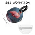thumbnail image 5 of Flamingo 2pcs PU Leather Round Bag Tags Suitcase Handbag Tags with Privacy Cover and Name ID Tag for Travel Luggage, Handbags, Backpacks, School Bags, 5 of 6