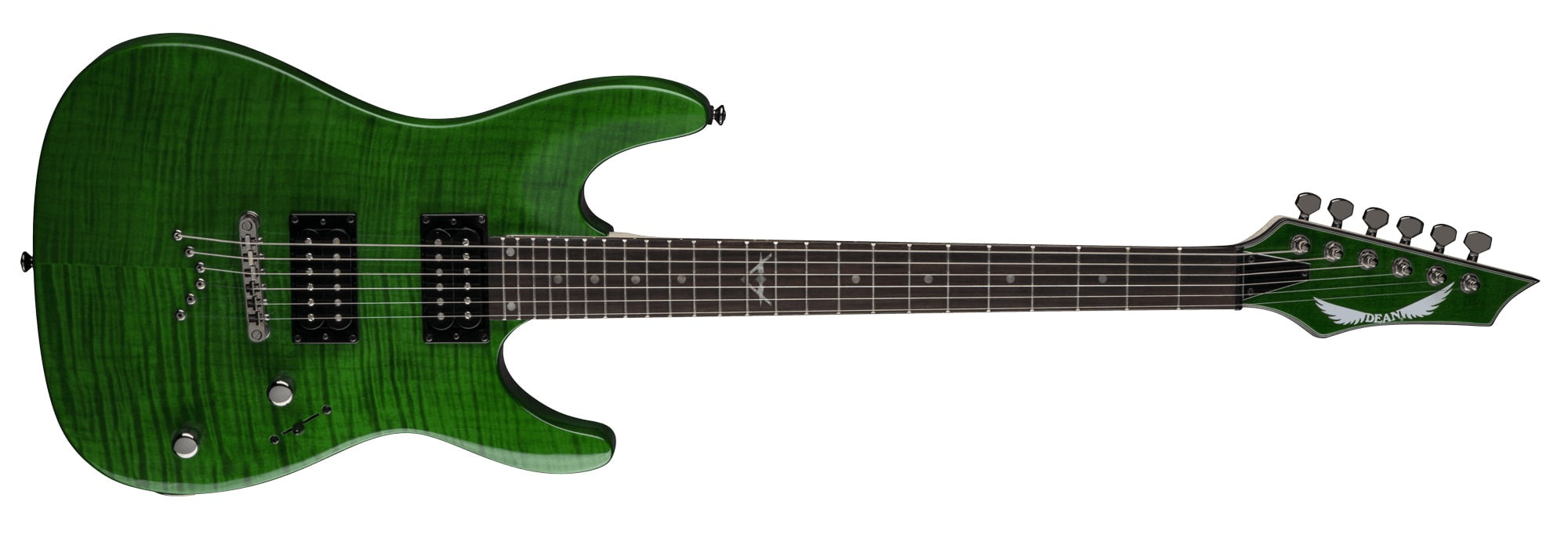 Dean Custom 350 Electric Guitar Trans Green