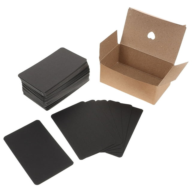 OUNONA 100Pcs Black Blank Playing Cards Versatile Paper for Crafting Writing and Board Games