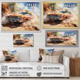 thumbnail image 4 of Designart Car Muscle Car framed wall Art, Orange Muscle Car On Offroad Roaring Adventure , Car Muscle Car Large framed wall art decor, Orange Modern White Framed Wall Art, White Color Frame, 4 of 5