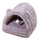 thumbnail image 1 of Cama cueva para mascotas, refugio para dormir, tienda de campaña lavable y cómoda para gatos, nido semicerrado Gris L, 1 of 9