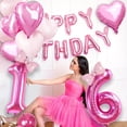 thumbnail image 4 of Set de globos de cumpleaños Florisland número 23 rosa de 40", 4 of 6