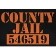 thumbnail image 4 of Old Glory Juniors Halloween County Jail Inmate Costume Short Sleeve Graphic T Shirt, 4 of 6