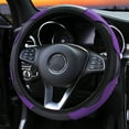 thumbnail image 2 of Non Slip Steering Wheel Cover, Car Steering Wheel Cover Universal For Vehicle Black Purple, 2 of 2