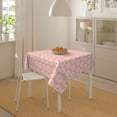 thumbnail image 6 of YFYANG Square Polyester Table Cloth, 54" x 54" Reusable Table Cover Kitchen Dining Room Pink Daisies Pattern Decorative Tablecloths for Tables of 2-4 People, 6 of 8