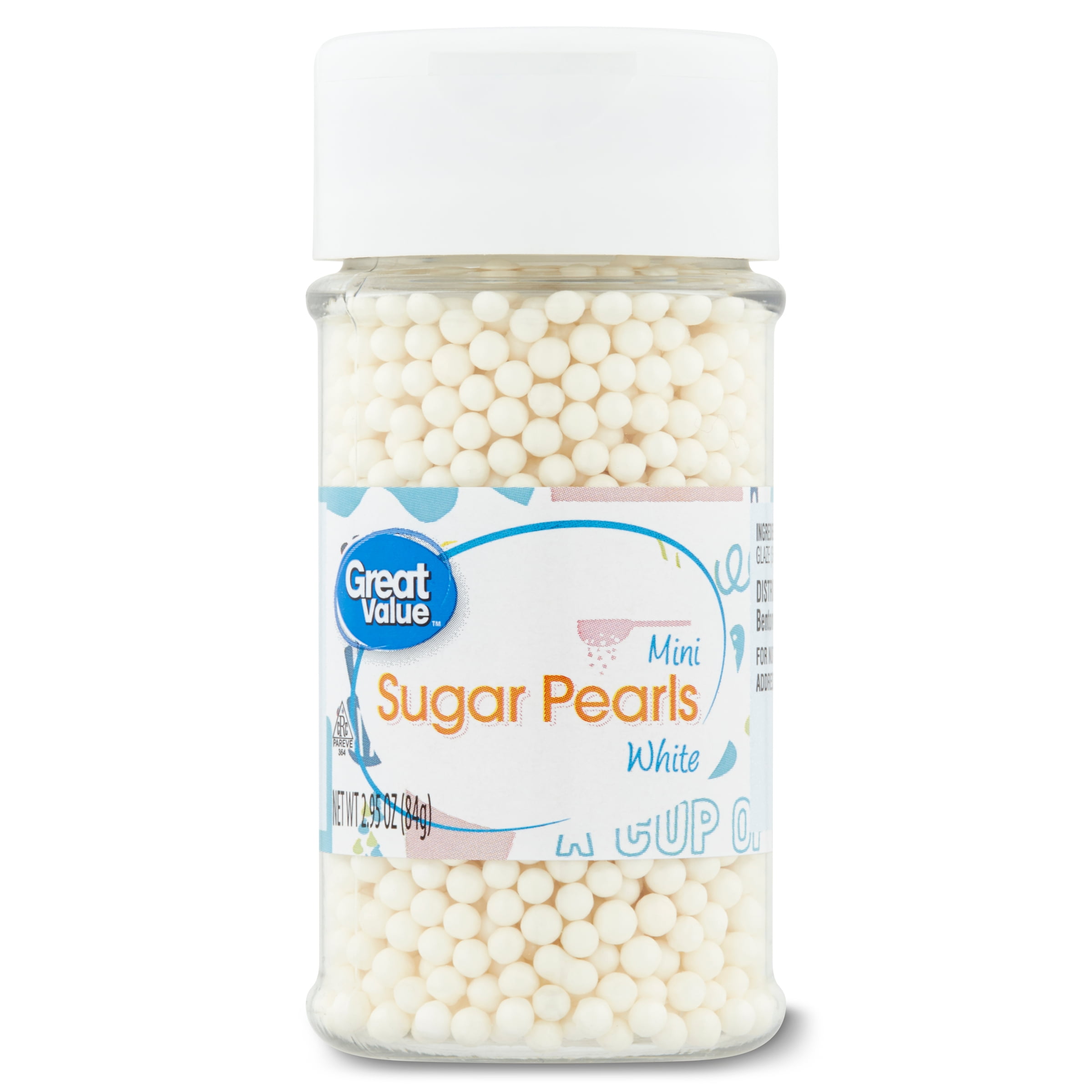 Great Value Mini Sugar Pearls, White, 2.95 oz
