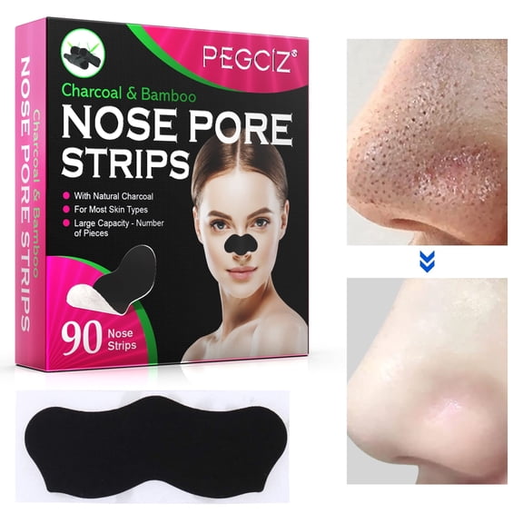 Blackhead Pore Strips 70 Counts, with Natural Charcoal, Nose Blackhead Remover Strip for All Skin Type