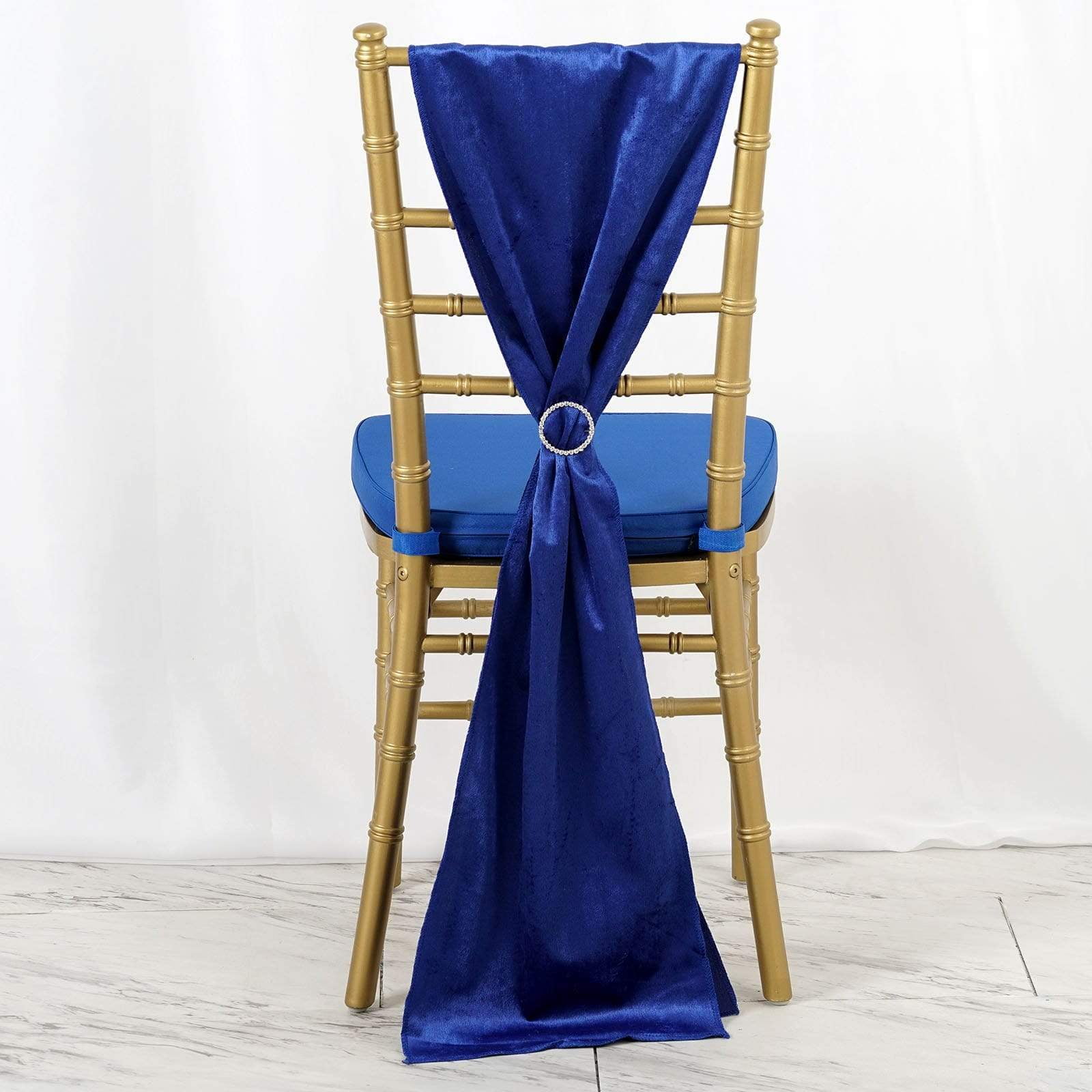 Balsacircle Royal Blue Extra Wide, Royal Blue Chair Sashes