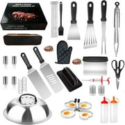 BBQ Tools SetGriddle Accessories Set, 45pcs Outdoor Barbecue Tools, for Blackstone Griddle Utensils and Camp Chef Stainless Cooking Accessories Tools Kit, Set with Spatula, BBQ Tongs, Egg Ring