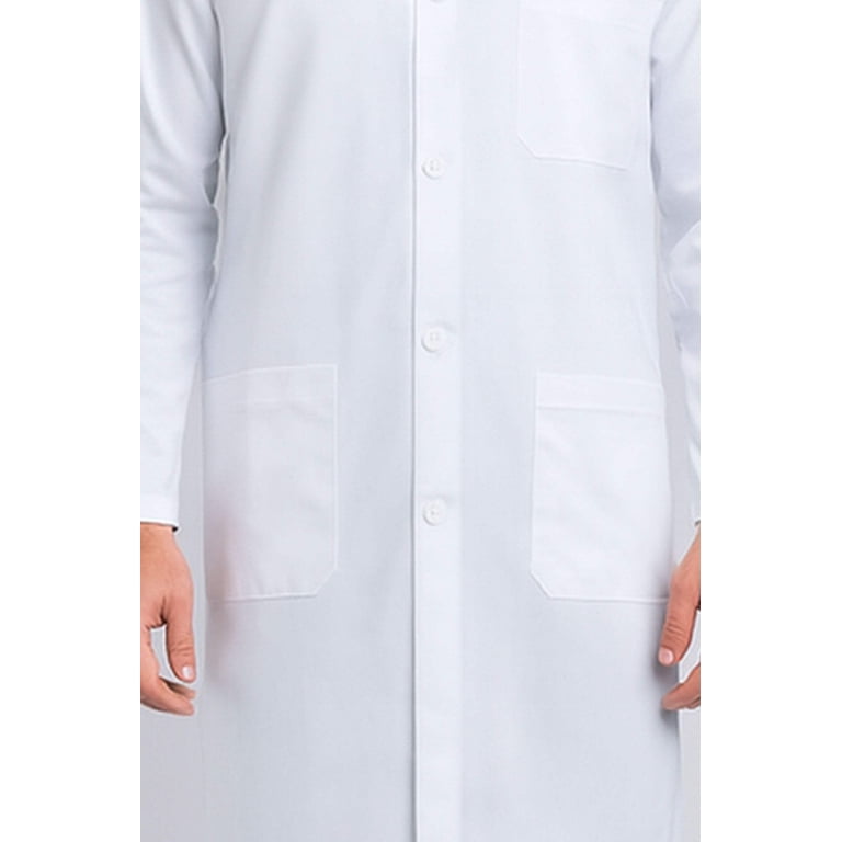 DR Unifroms® Unisex Collarless Lab Coat, White Medical Coat (60
