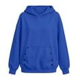 thumbnail image 7 of Nowekniz Women Oversized Drop‑Shoulder Fleece Hoodie Pullover Sweatshirt, Soft‑Touch Top With Large Kangaroo Pocket, Solid Color Casual Fall Daily Outfits, 7 of 7