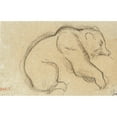 thumbnail image 3 of Antoine-Louis Barye 14x11 Black Modern Framed Museum Art Print Titled - Bear Crouching (19th Century), 3 of 5