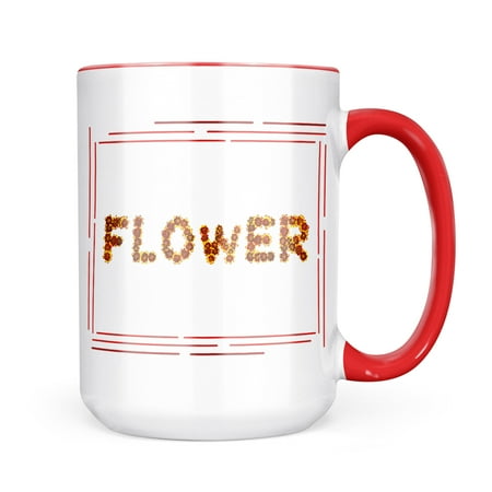 

Neonblond Flower Red and Yellow Flowers Mug gift for Coffee Tea lovers
