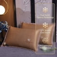 thumbnail image 4 of Linnome Summer Ice Rattan Pillowcase Double Sided Cooling Breathable Ice Silk Pillow Cover with Ginkgo Embroidery Washable 23x15.7 Inch, 4 of 6