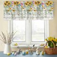 thumbnail image 6 of Valances for Windows Summer Sunflower Green Leaves Rod Pocket Short Curtain for Bathroom Living Room Bedroom Farm Retro Wood Board 1 Panel 42x12in, 6 of 9