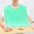 thumbnail image 5 of Waterproof Oil-Resistant Adult Bib No-Wash Design With Bottom Pocket for Elderly Patients Home Dining Daily Meals Nursing Care(Mint Green M), 5 of 5