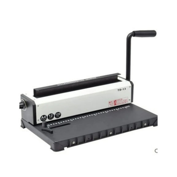 TD-13 Manual Spiral Binding Machine Metal Paper Book File Punching And Binding One Iron Ring Book Binding Office Supplies ,Easy to Operate